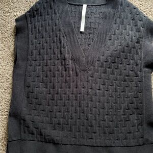 lululemon athletica Black V-Neck Sweater